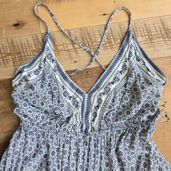 Lulus Back Lace Up Tie Back Maxi Dress Size Large - Picture 3 of 10